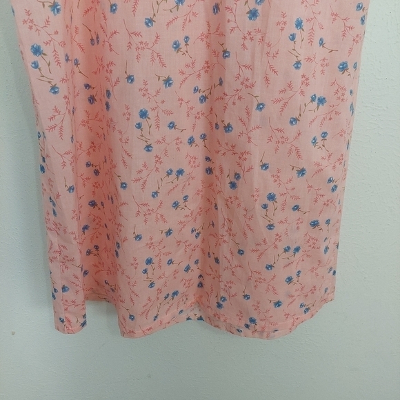 Moon Dance Women’s Button Embroidered Yoke Duster House Dress Pink Floral Size L - Picture 9 of 9